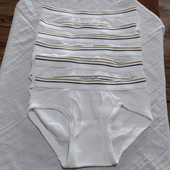 Stafford Other - Stafford Men's "6" Cotton Low Rise White Briefs